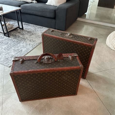 louis vuitton side trunk tan|Louis Vuitton hard suitcase.